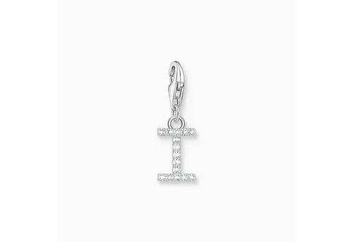 THOMAS SABO Charm-Anhänger Buchstabe I mit weißen Steinen - Eleganter Charm-Anhänger aus 925er Sterlingsilber, ideal für Bettelarmbänder und Ketten. Perfektes Geschenk für besondere Anlässe.