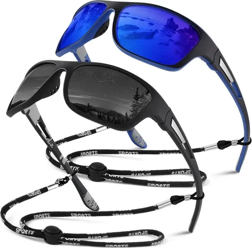 Sunier Sport Sonnenbrille UV400 Polarisiert für Damen und Herren - Sportliche Sonnenbrille für Outdoor-Aktivitäten. Mit polarisierten Gläsern und UV400-Schutz für klare Sicht und optimalen Schutz. Ergonomisches Design gewährleistet bequemen Sitz und Stabilität bei Sport und Freizeit.