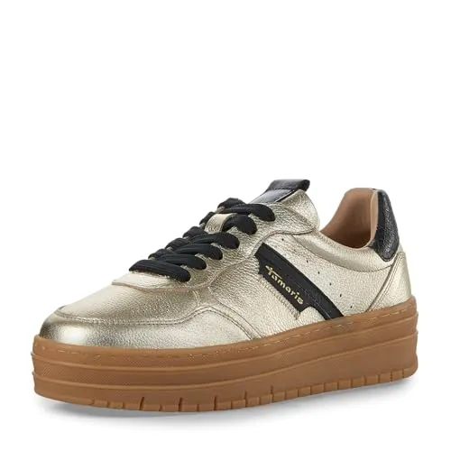 Tamaris Damen Schnürer metallic 38 in gold von Tamaris