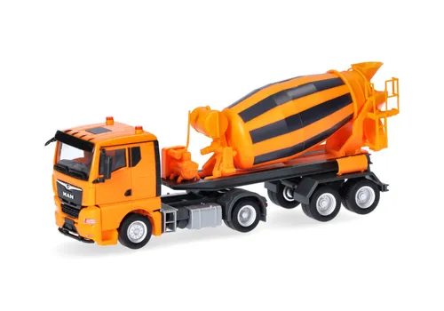 Herpa 1:87 MAN TGX GN Betonmischer-Sattelzug 2achs kommunalorange