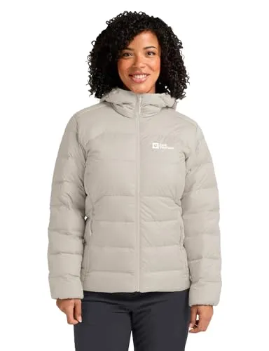 Jack Wolfskin ATHER DOWN HOODY W RDS Daunenjacke beige XL - Funktionsjacke mit atmungsaktiver, wasser- und windabweisender Funktion, ideal für Outdoor-Aktivitäten. Mit wärmender Daunenfüllung und verstellbarer Kapuze für optimalen Komfort.