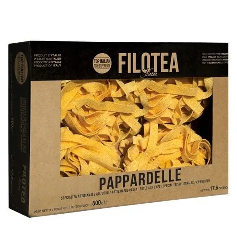 Filotea Pappardelle Pasta all'Uovo,Eiernudeln italienischen Rohstoffen,500g