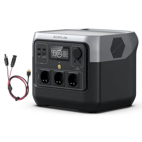EF ECOFLOW RIVER 2 Pro 768Wh - Tragbare Powerstation für Abenteuer - Versorgen Sie bis zu 80 % Ihrer Geräte mit Strom! Mit 11 Ausgängen und einer schnellen Aufladung in nur 70 Minuten ist die RIVER 2 Pro der ideale Begleiter für Camping und Notstrom.