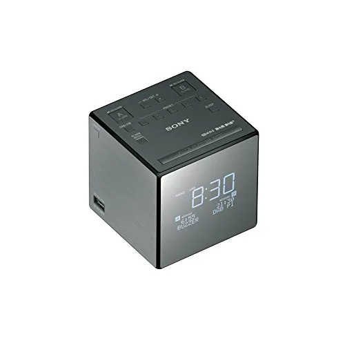 Sony XDRC1DBP Radio Uhr Schwarz, Silber