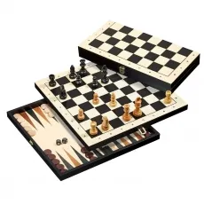 BG Schach-Backgammon-Dame-Set – 3 Spiele in einer Kassette von BG -