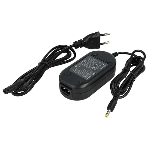vhbw 220V Netzteil Ladegerät Ladekabel 5W (5.2V/1A) mit Rundstecker kompatibel mit Kamera JVC GZ-E200, GZ-E205, GZ-E207, GZ-E208, GZ-E209 Ersatz für AC-V10.