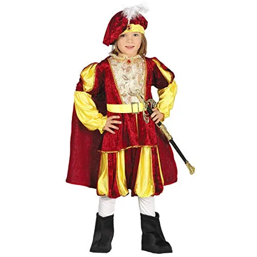 NET TOYS Edles Königskostüm für Jungen - Rot-Gold 3-4 Jahre, 95-100 cm - Noble Kinder-Verkleidung Mittelalter Kinder-Kostüm Prinz - Genau richtig für Mottoparty & Kinder-Fasching