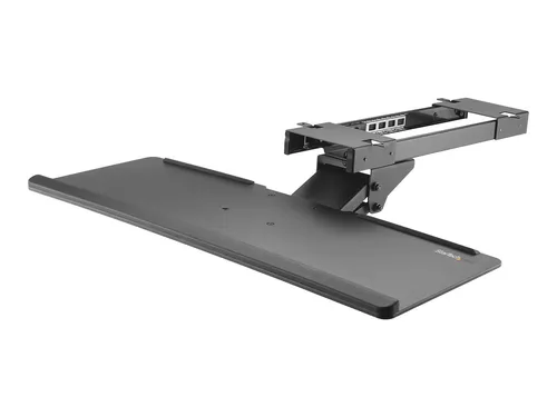 StarTech KBTRAYADJ - Ausziehbare Tastaturschublade zur Untertischmontage, ergonomisch mit Handballenauflage und integrierter Kabelführung