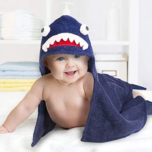 all Kids United® Babyhandtuch mit Kapuze aus 100% Baumwolle Öko-Tex 100 I Kapuzenhandtuch für Babys und Kinder I 76 x76 cm Frottee Kapuzentuch Baby Badetuch