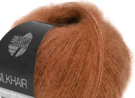  Silkhair Lana Grossa 25g Fb. 181 rost Kid Mohair Seide PORTOFREI kg/356€