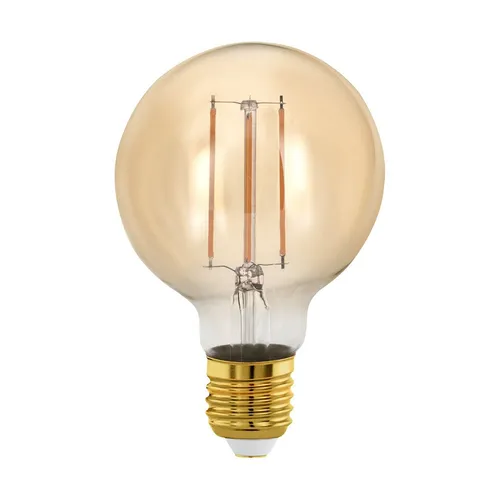 Eglo LED Filament G80 Globe 4W = 28W E27 Gold 300lm extra warmweiß 1700K DIMMBAR