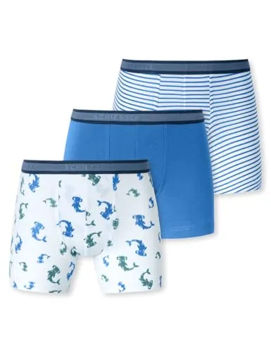 Schiesser Jungen 3 PACK Unterwäsche Boxershorts - 95/5 Organic Bio Baumwolle - Größe 92 bis 173