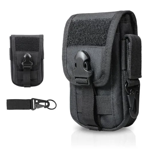 WYNEX Handytasche Gürtel Taktische Tasche Klein Molle Handyhalterung Holster EDC Pouch Molle Zubehör Inklusive Geräteklammer