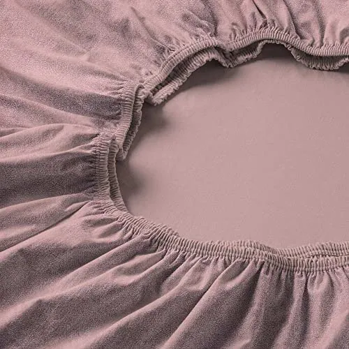 ESTELLA Spannbetttuch Samt Velours | Flieder in lila von ESTELLA