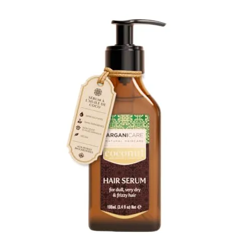 Arganicare | Kokosöl Leave-in Conditioner | Pflege für sehr trockenes, stumpfes & krauses Haar | Geschmeidigkeit & Glanz | Ohne Ausspülen | 400 ml