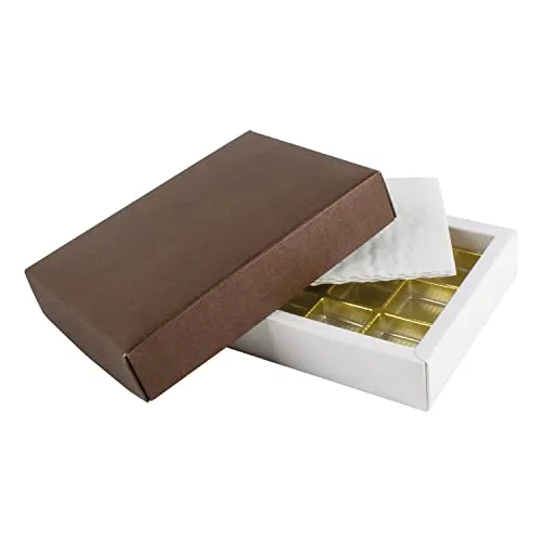 Pralinenschachtel - für 12 Pralinen - dunkelbraun strukturiert | DIY Pralinen | Pralinen verpacken