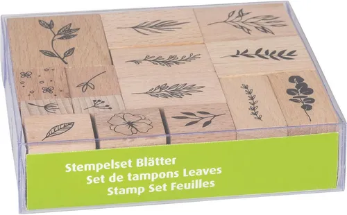Heyda Stempel HEYDA Stempelset Blätter 15 Stück