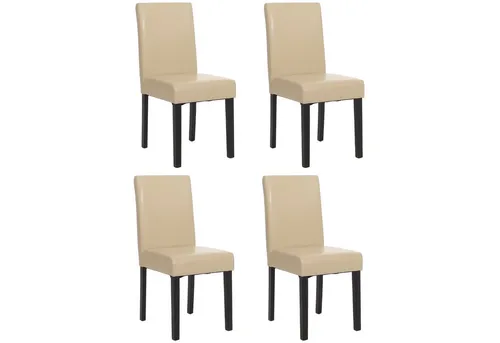 PROREGAL® Esszimmerstuhl Esszimmerstuhl klassisch und zeitlos HxBxT 90x43x56cm Material, Farbe (4 St), Mit hochwertigem Bezug, erhältlich in vielen Ausführungen