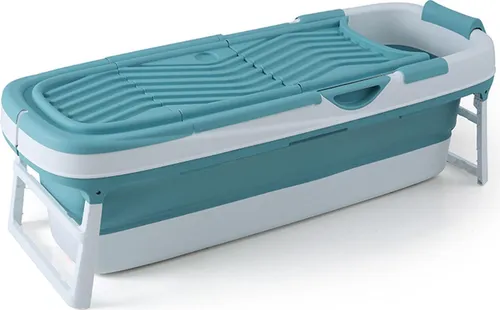 FlinQ faltbare Badewanne für Erwachsene – Mobiles Sitzbad in Blau