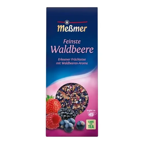 Meßmer Feinste Waldbeere | Erlesener Früchtetee mit Waldbeeren-Aroma | kräftig-beeriger Geschmack | 145g