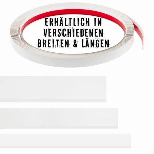 Flachleiste mit Lippe, 50mm breit - 10 m lang, Fensterleiste Kunststoffleiste