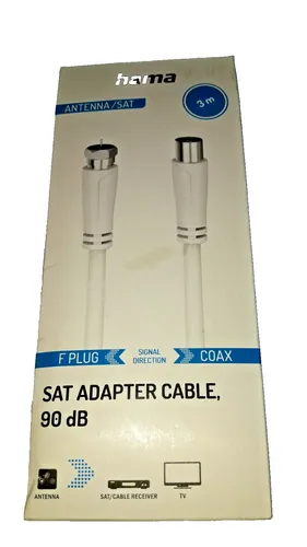 Hama Anschlusskabel 205062 Antennenkabel von F-Stecker auf Koaxkupplung  3 M