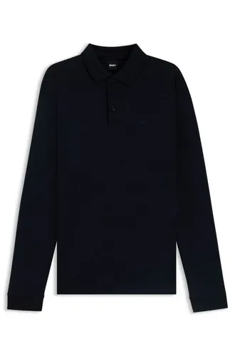 HUGO Poloshirt Pado 30 10241542 01 - Edles Poloshirt mit langen Ärmeln aus softer Baumwolle, perfekt für stilvolle Anlässe oder den Alltag.