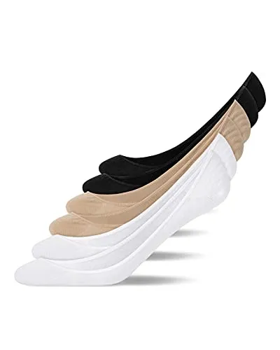 Snocks Füßlinge Damen & Herren - Unsichtbare Sneakersocken aus Bio-Baumwolle, 6 Paar - Sportsocken aus 74% Bio-Baumwolle mit Silikonstreifen für perfekten Halt. Ideal für jeden Anlass, weich und atmungsaktiv für optimalen Komfort.