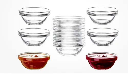 Luminarc Dipschale Set 12-tlg. aus Glas - Praktisches 12-teiliges Set aus bruchresistenten Dipschalen. Ideal für Dips, Marmelade oder Soßen. Stapelbar, spülmaschinenfest und mit zeitlosem Design für eine stilvolle Präsentation.