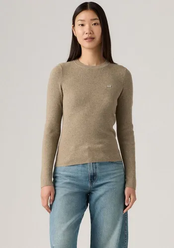 Levi's Damen Pullover A0719-0037 - Taupe, Lässig & Komfortabel - Pullover für Damen in taupe, ideal für lässige Looks. Aus 53% Baumwolle für besonders weichen Tragekomfort und langärmlig für kühle Tage.