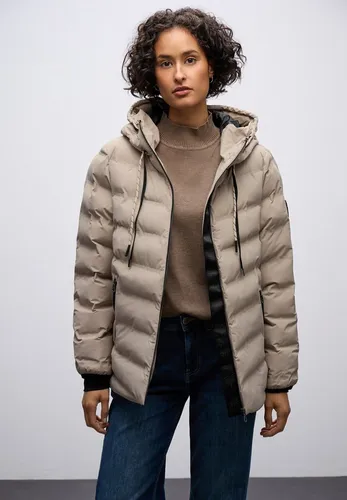 Street One Damen 2005469 Jacke mit geklebten Nähten in beige von Street One