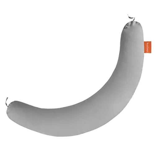 sleepling Stillkissen 40 x 190 cm, Schwangerschaftskissen lang, Lagerungskissen, 100% Mikrofaser, 60 Grad waschbar, Ökotex, grau