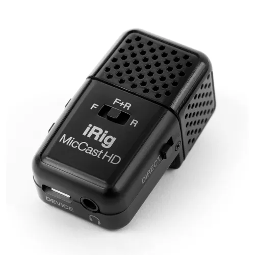 IK Multimedia iRig Mic Cast HD - Kabelgebundenes Ansteckmikrofon - Mikrofone mit hochwertigem 24 bit 96 kHz Audiointerface, ideal für klare Sprachaufnahmen unterwegs. Inklusive Lightning-, Micro-USB und USB-C Kabel.