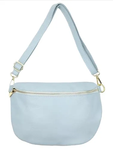 Handgefertigte Bauchtasche in Hellblau