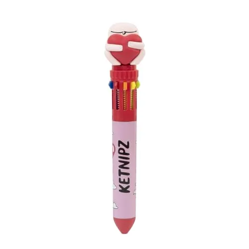 Grupo Erik Kugelschreiber 10 Farben Ketnipz 10-in-1 Multicolor - Mehrfarbiger Stift Offizieller Ketnipz Fanartikel