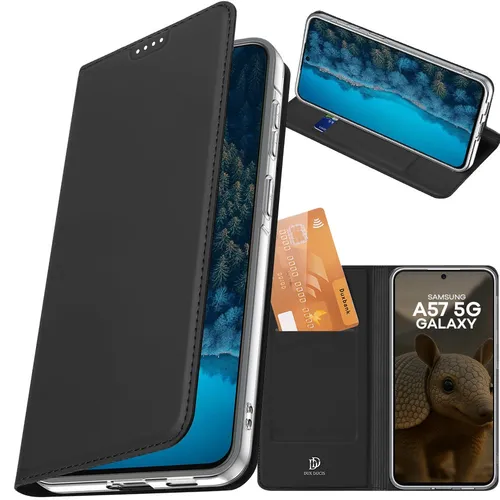 Handyhülle mit Klappe für Galaxy A57 5G Dux Ducis Case Flip Cover Etui Schwarz