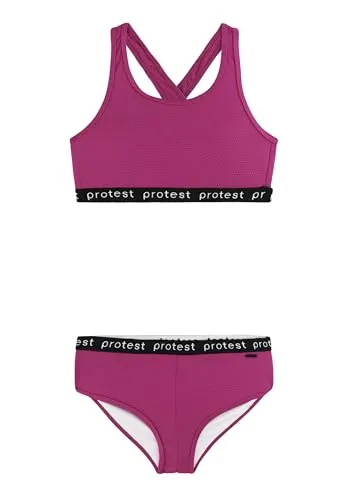 Protest Mädchen Bikini PRTBeau JR 164 - Stylischer Bikini für Mädchen mit abnehmbaren Schaumstoffcups für individuellen Komfort. Die Hipster-Hose sitzt tief auf den Hüften und sorgt für einen modernen Look. Ideal für den Sommer!