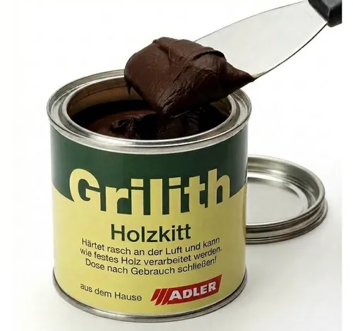 ADLER Spachtelmasse Grilith Holzkitt 200ml, Schnelltrocknend – spart Zeit bei Reparaturen