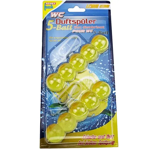WC-Duftspüler Reinex Lemon 5-Balls 2 x 35g Frische für Ihr WC 2 x 5 Kugeln 14094