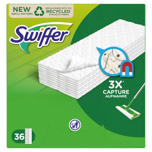Swiffer DRY REFILLS Bodentücher, 36 St. - Putztücher, Schwämme u. Bürsten – Effektive Staubaufnahme für ein sauberes Zuhause, ideal für schnelle und einfache Reinigung.