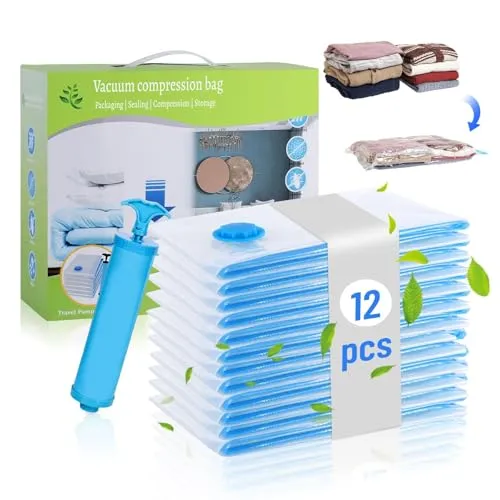 12er Set Vakuumbeutel für Kleidung
