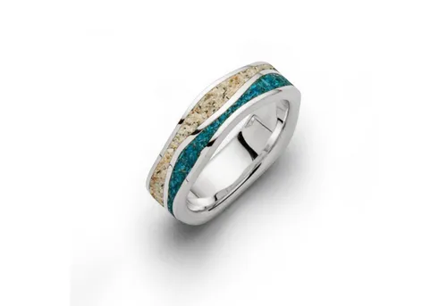 DUR Damen Ring STRANDWELLEN aus 925er Sterling-Silber von DUR