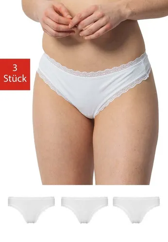 Snocks Tanga Damen mit Spitze aus Bio-Baumwolle 3er Pack - Unsichtbare Unterwäsche für jeden Anlass - Strings & Tangas für Damen: Angenehmes Tragegefühl ohne Einschneiden dank sanftem Gummiband, ideal für jeden Tag und jedes Outfit.