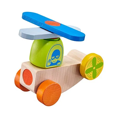 Selecta 62079 Klettini, Flieger, Klett-Stapelspielzeug, 5 Teile, bunt