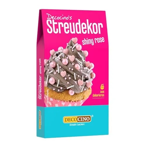 DECOCINO Streudekor Shiny Rose 40 g Backdeko von DECOCINO