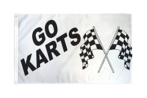 AZ FLAG - Flagge Go-Kart Sport - 150x90 cm - Karting Fahne 100% Polyester mit Messing-Ösen - 110g