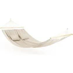 Outtec Hängematte für 2 Personen mit Kissen, Beige - Hängematte & Hängestühle, ideal zum Entspannen im Garten, mit komfortablen Kissen und einer Tragfähigkeit von 200 kg für zwei Erwachsene.