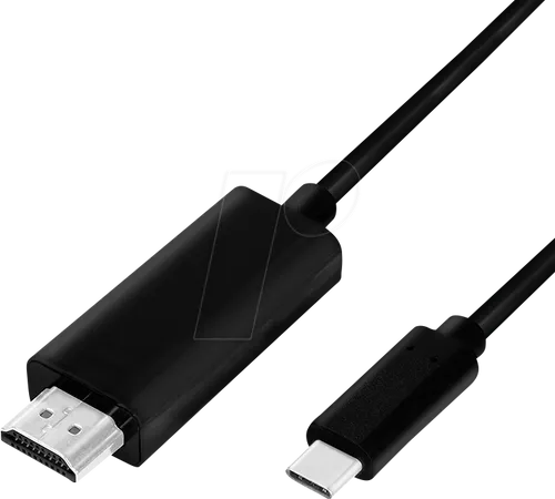 LogiLink USB-C HDMI Adapterkabel - 300 cm lang, schwarz, ideal für hochauflösende Bildübertragung und vielseitige Nutzung