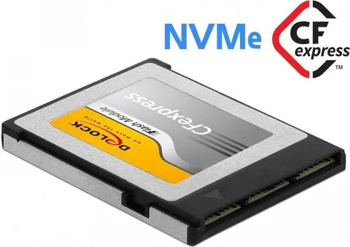 Delock CFexpress Flash-Speicherkarte 256 GB - Speicherkarten für professionelle Anwendungen, hohe Schreibgeschwindigkeit für 4K-Videoaufnahmen und schnelle Datenübertragung.