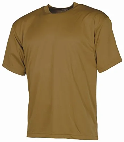 MFH US Army Tactical T-Shirt Taktisches Shirt Tarnschirt Kurzarm Rundhals Herrenshirt (Coyote Tan/XXL)